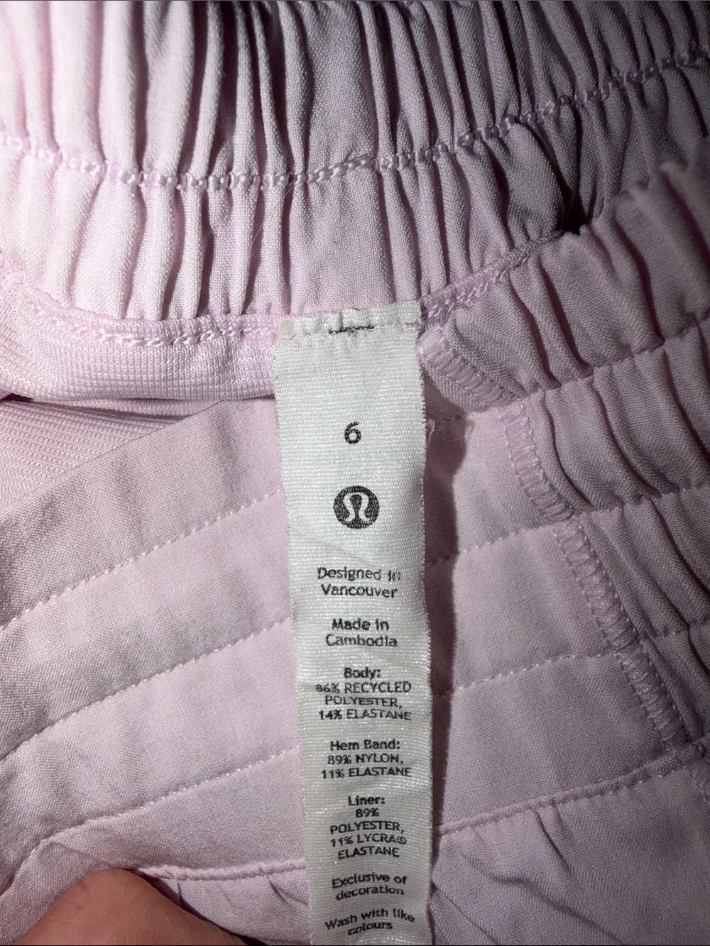 lululemon athletica Pale Pink Women's Athletic Running Shorts